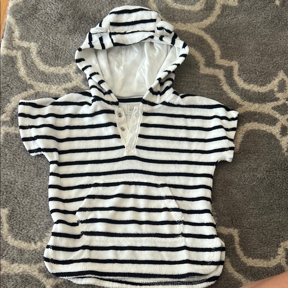 Striped Hooded Poncho